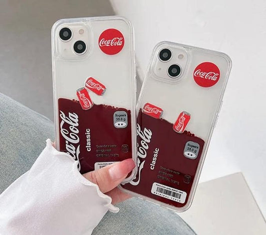 Cola Liquid Floating Can Case for iPhone