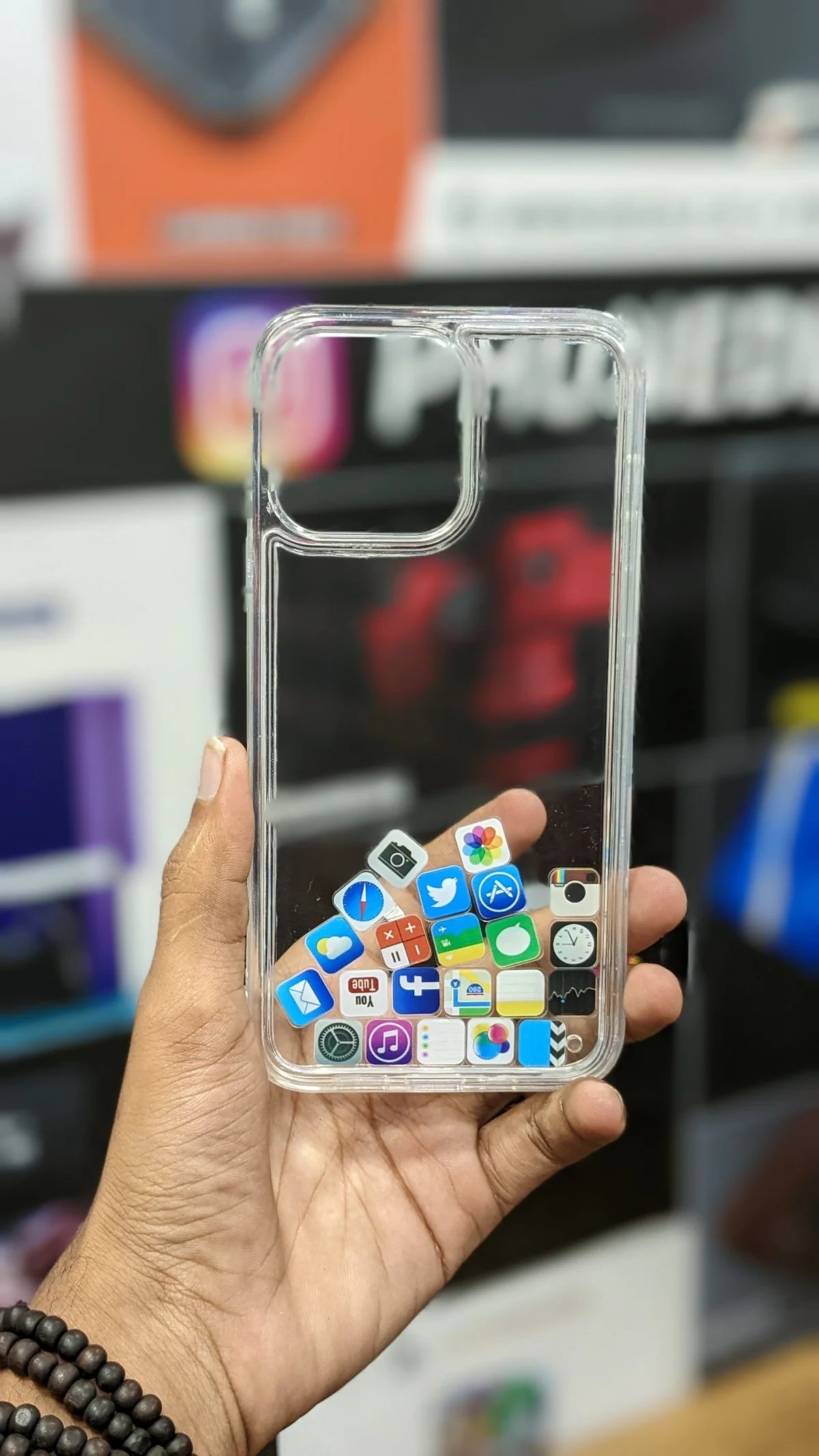 Liquid Social Media Icons Floating iPhone Case